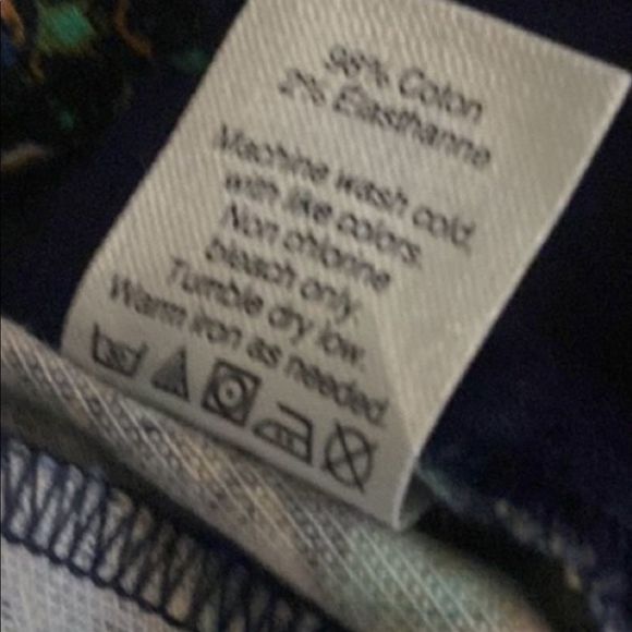 NWOT! J.CREW Navy Tropical Floral Ankle Crop Skimmer Trouser Pants 0 - Picture 9 of 9